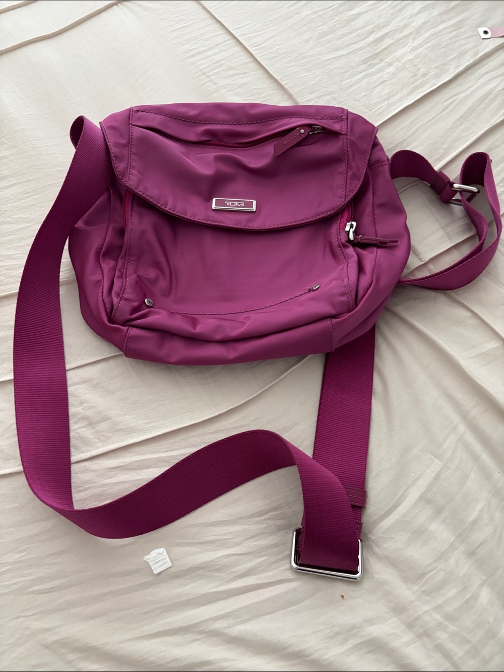 Tumi Stylish Magenta Crossbody Bag - Women